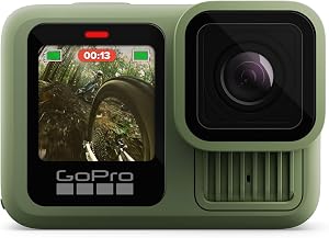 GoPro HERO13 Black in Forest Green – Waterproof Action Camera with 5.3K60 Video, 27MP Photos and HB Series Lens Compatibility