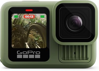 GoPro HERO13 Black en Verde Bosque – Cámara de acción Impermeable con Video 5.3K60, Fotos de 27MP y compatibilidad con Lentes de la Serie HB
