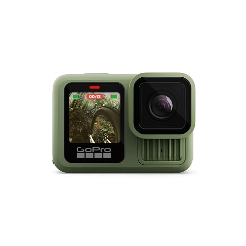 GoPro HERO13 Black in Waldgrün (Farbe in limitierter Auflage) – wasserdichte Action-Kamera mit 5,3K60-Video, 27MP-Foto + Kompatibilität mit Objektiven der HB-Serie