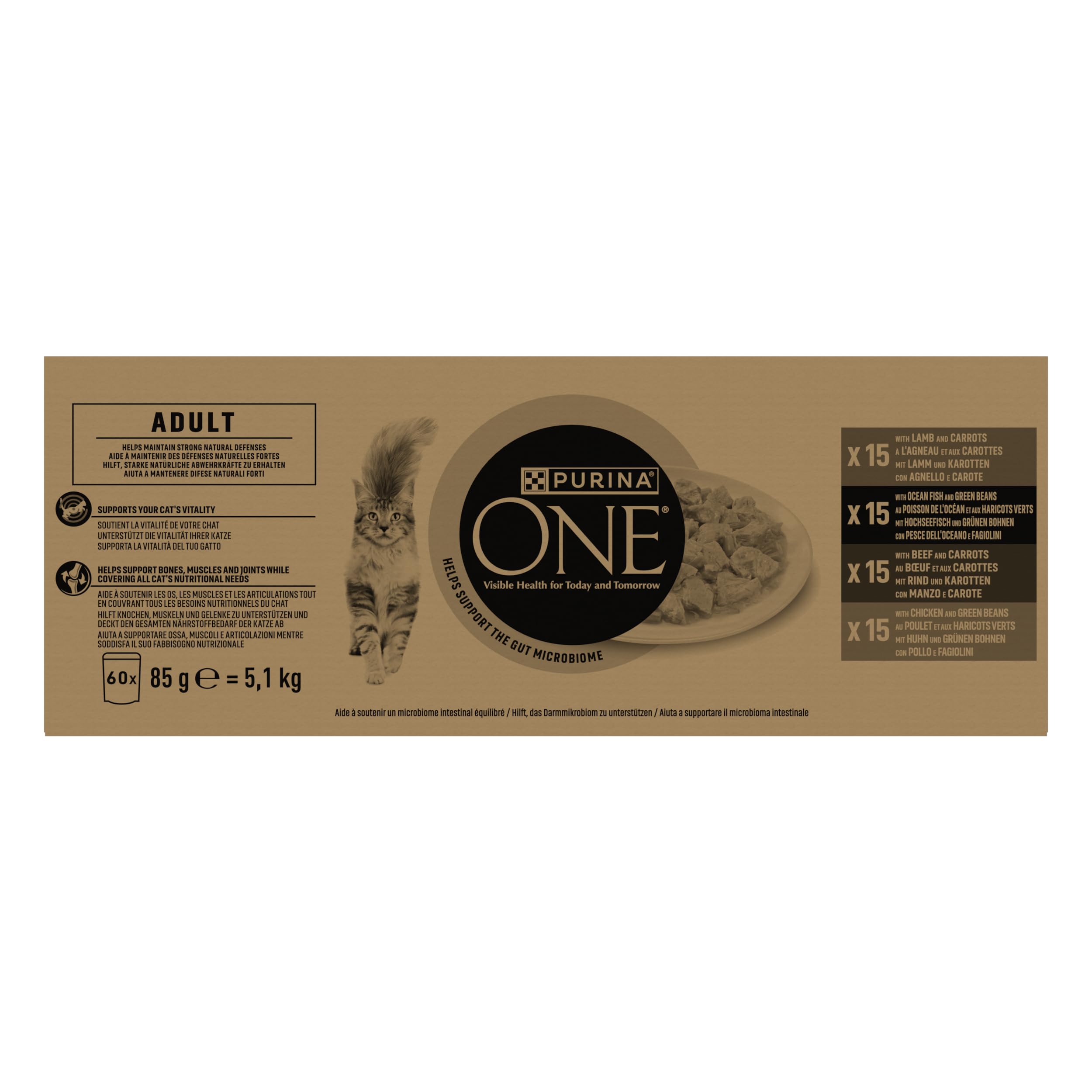 Purina ONE Bifensis Sensitive 60 x 85 g kurczak i tuńczyk