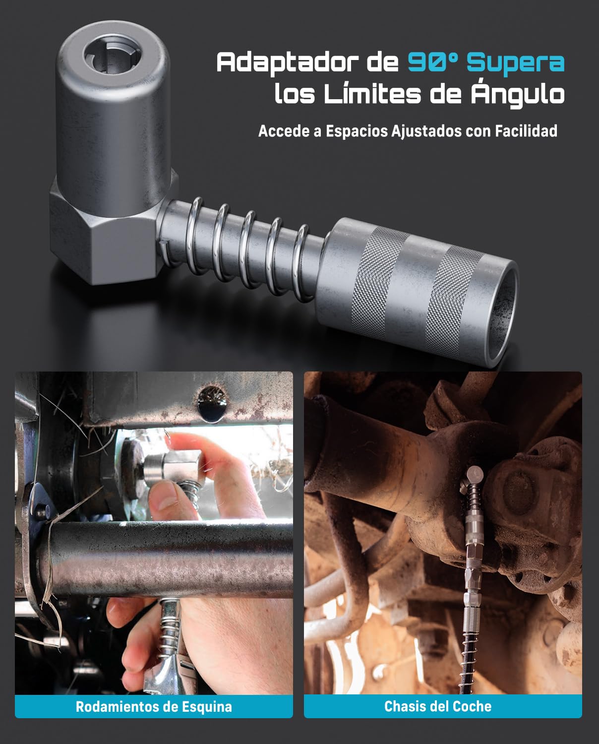 Seesii 12.000 PSI Engrasadora Batería con 2 Baterías, 3 Velocidades | Manguera de 1.2m, Acoplador de 90°, 3 Boquillas, Compatible con la batería Makita, Motor Brushless, para Equipos Pesados