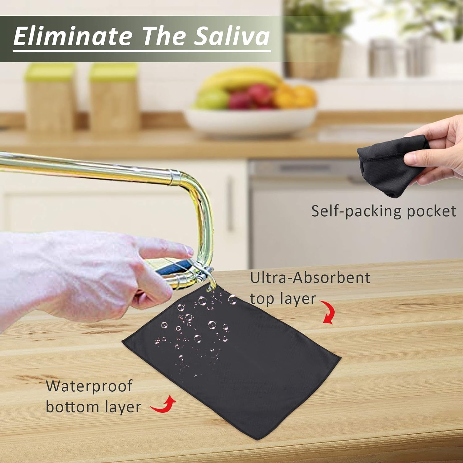 Spit Catcher - 6 PCS Dedicated Cloth for Brass/Wind Instruments, Ultra-Absorbent and Leakproof Multi-layered Portable Cloth Pad to Absorb Saliva Quickly and Keep Dry and Hygienic : Musical Instruments