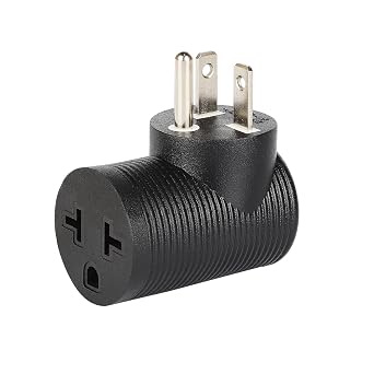 Angled NEMA 5-20P Male to 5-15R, 5-20R, 6-15R, 6-20R Power Adapter | Not NEMA 5-15P Plug,4 in 1 Double T-Blade Receptacle, Downward Angled Power Adapter