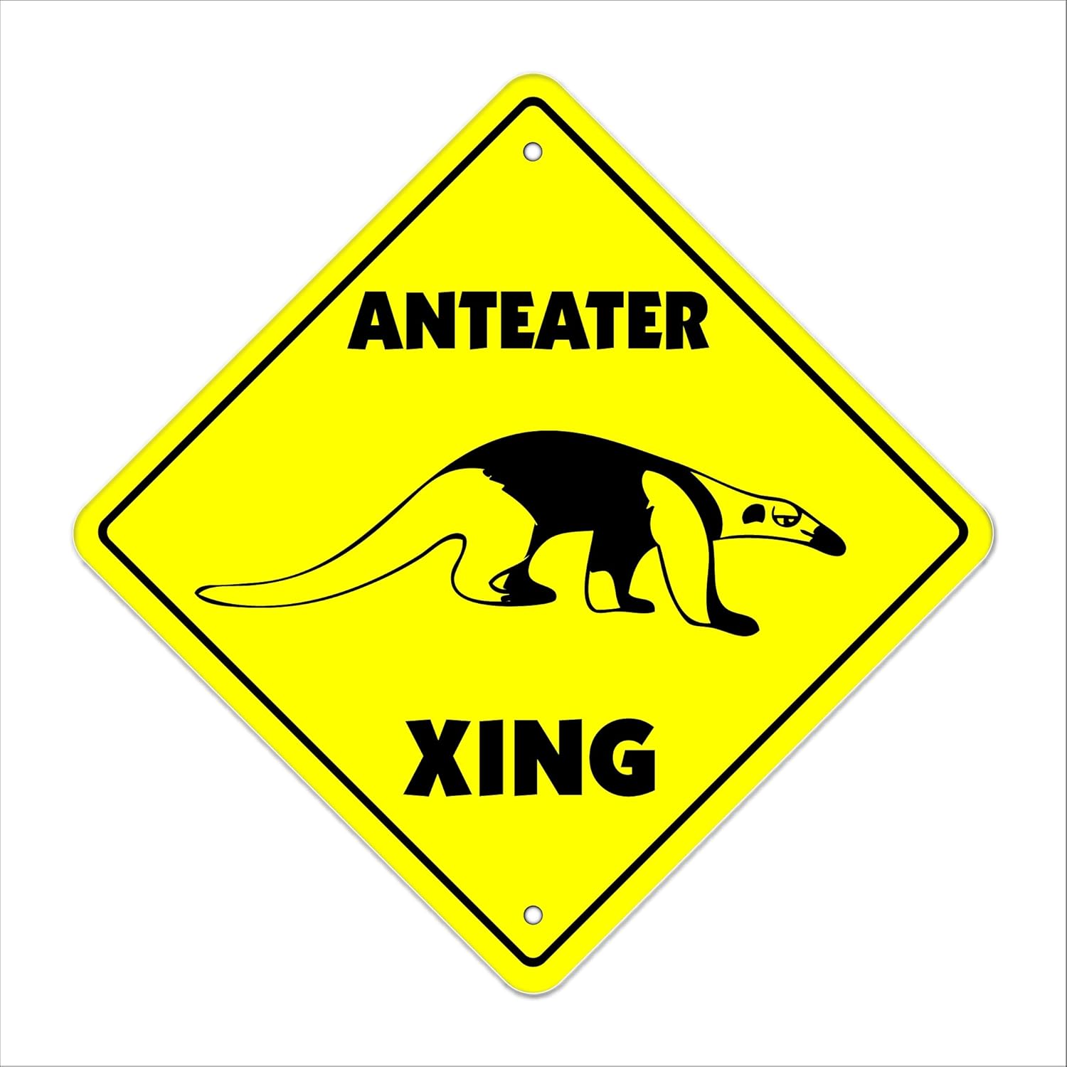 Anteater Crossing Sign Zone Xing | Indoor/Outdoor | 20" Tall red Black Hill Mound ant Eater