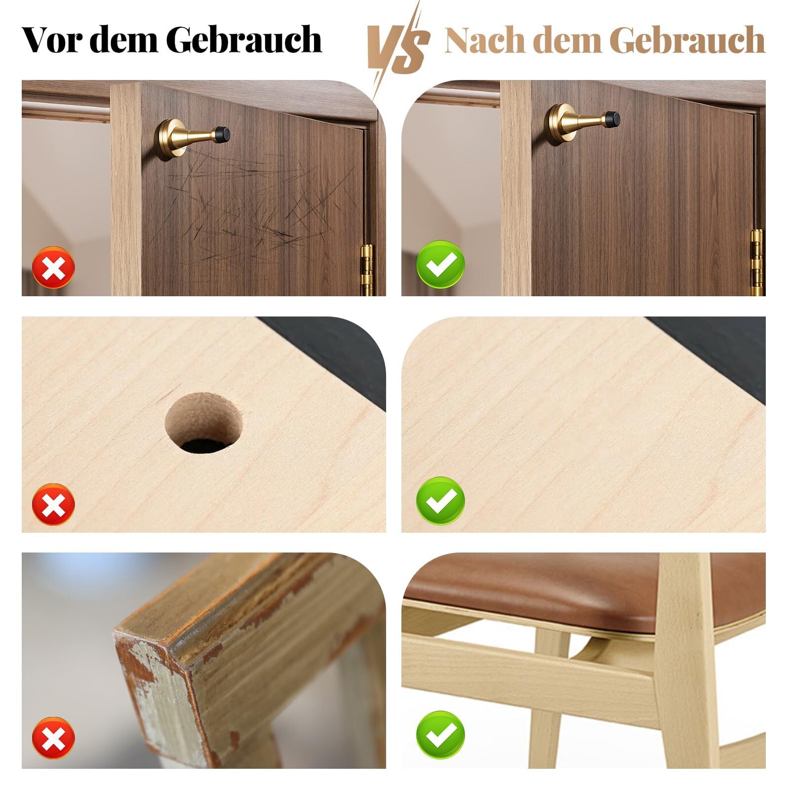 Set di riparazione per cera laminata, colore bianco, 6 colori, set di riparazione per laminato, cera dura, kit di riparazione per piastrelle, cera per legno, cera, mastice per legno, set di