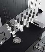 Vista 31 de 3 luces colgantes modernas LED para isla de cocina, luz colgante de burbuja, iluminación colgante para cocina, isla comedor, luces colgantes