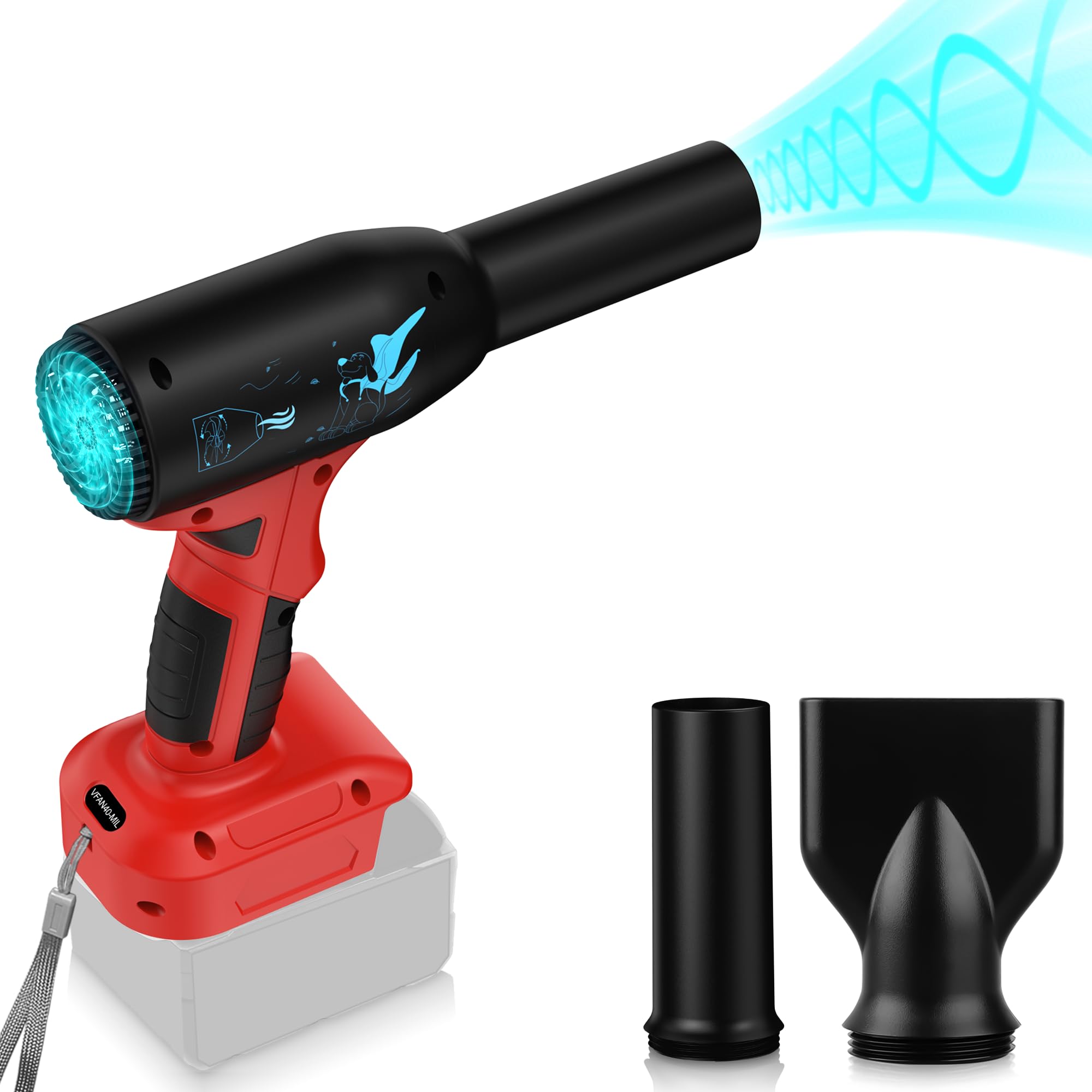 Compressed Air Duster Fit for Milwaukee 18V M18 Battery,High Power 400G Wind Speed,Rechargeable Cordless Air Blower for Keyboard, PC, Electric Devices Cleaning, Turbo Jet Dry Replace Canned