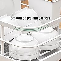 Vista 4 de Escurridor de platos para encimera de cocina, escurridor de platos de acero inoxidable con soporte para tazas, estante para platos que ahorra