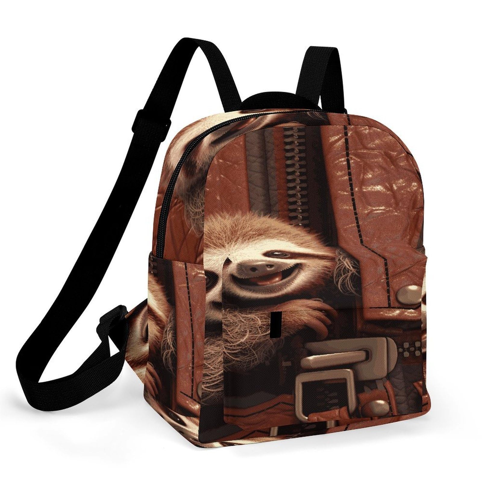 Mochila para laptop de tela Oxford impermeable unisex con base sólida y cierre 8