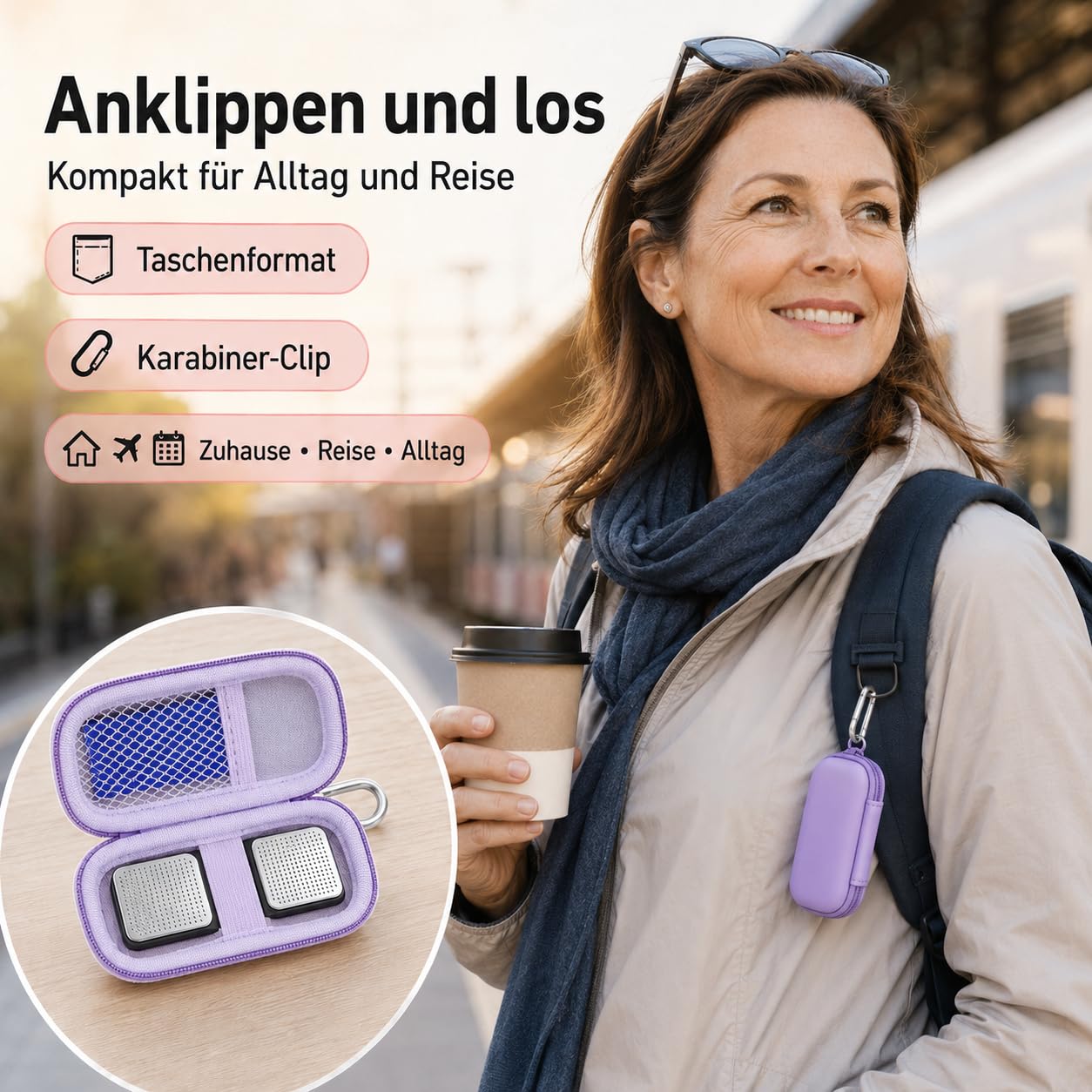 Funda para monitor de frecuencia cardíaca compatible con AliveCor KardiaMobile Personal EKG/para AliveCor KardiaMobile 6L/para monitor cardíaco Sec. Soporte de transporte de almacenamiento para