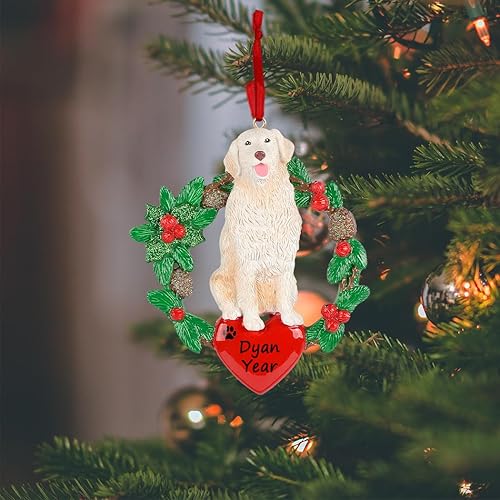 Miniatura 2 de BGolden Retriever - Adorno de Navidad personalizado Golden Retriever, adorno de perro para mascotas, adorno de primera Navidad para cachorros,