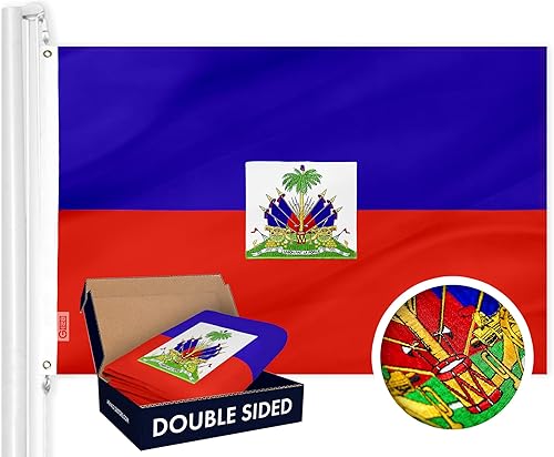 Vista 8 de G128 Bandera venezolana de Venezuela 3 x 5 pies Serie ToughWeave doble cara bordado de poliéster 210D Bandera de país, diseño bordado