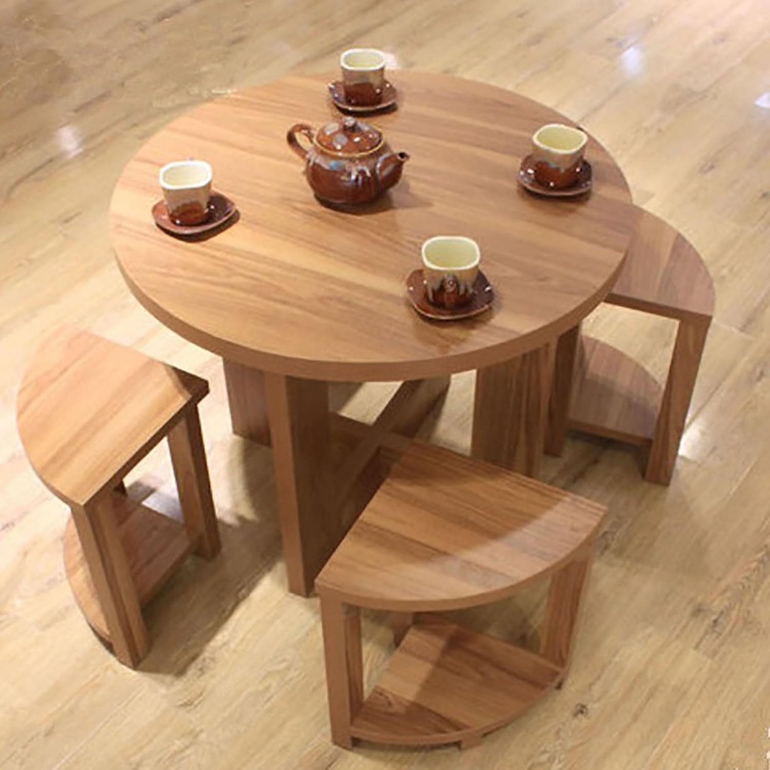 Solid Wood Dining Table and Chair Set for Office Meeting Room Reception Home Living Balcony Leisure Area