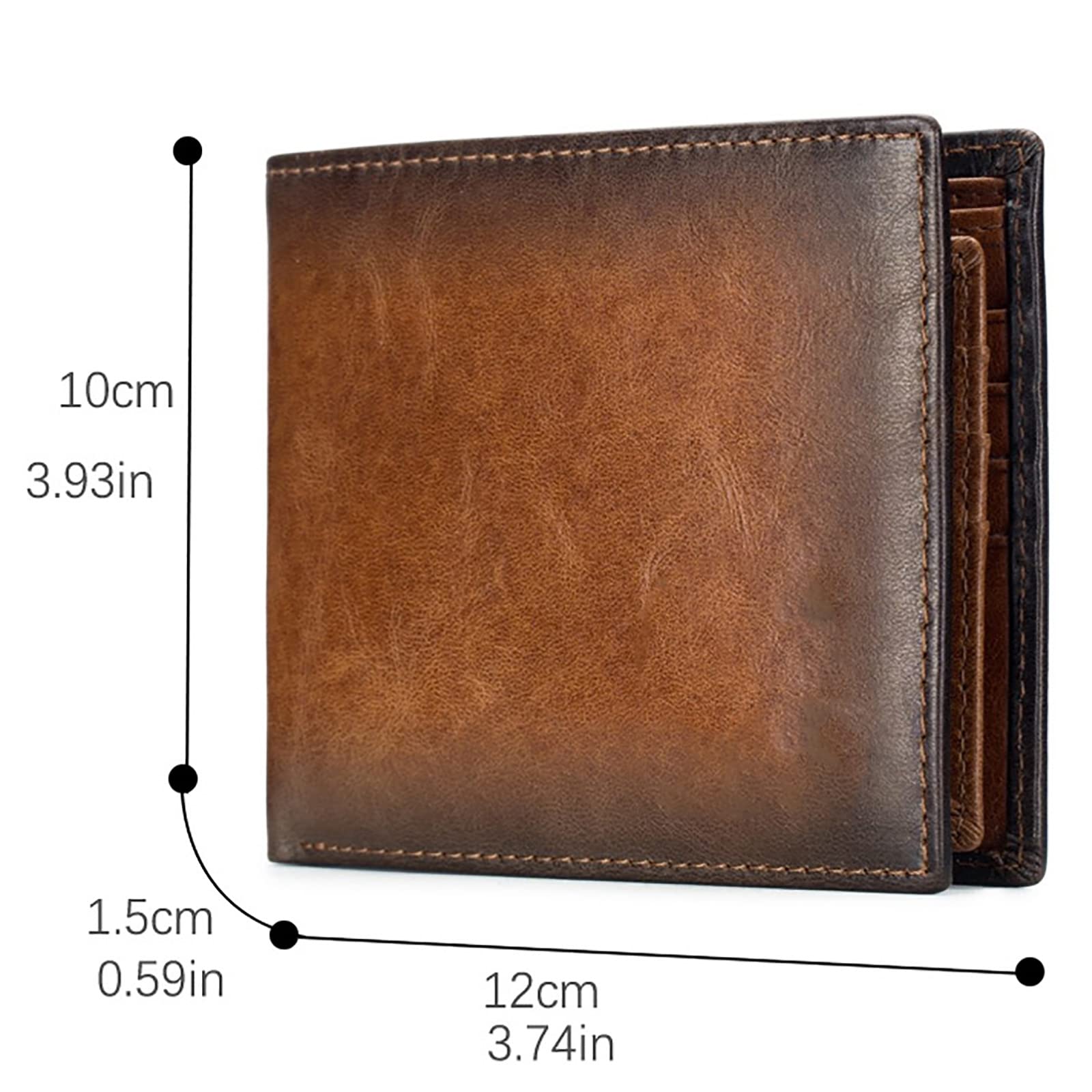 Portefeuilles, Portefeuille Compact en Cuir Souple avec Blocage(Red,Without Box)
