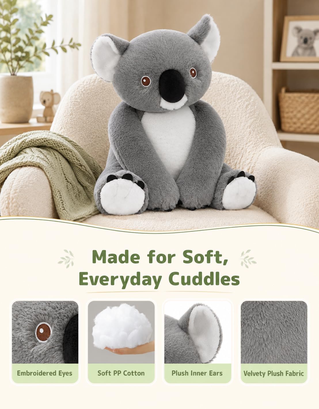 MaoGoLan Sitting Koala Stuffed Animal 16 inch image 4