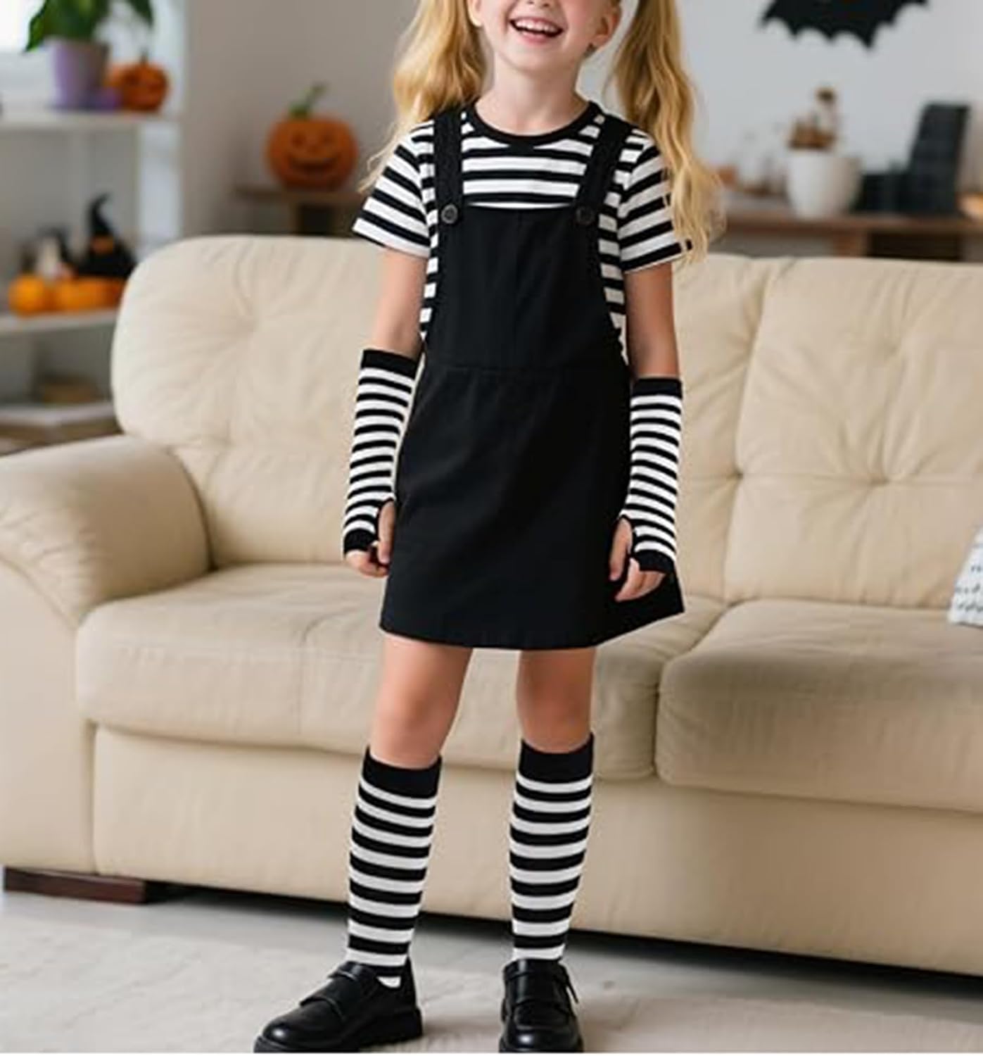 Kids Striped Knee Socks & Arm Warmers - HalloweenCosplay Accessories(7-12Y)