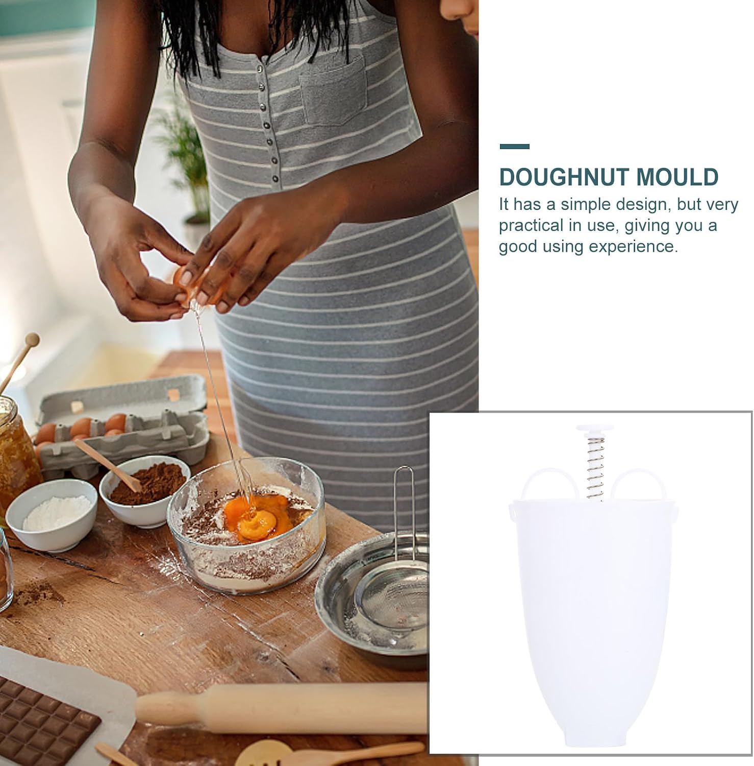 Alipis 2pcs Small Donuts Maker Bakeware Set, Non-stick Doughnut Moulds for Home Baking, Kitchen Pastry Donuts Pan for Dessert Making and Doughnut Supplies
