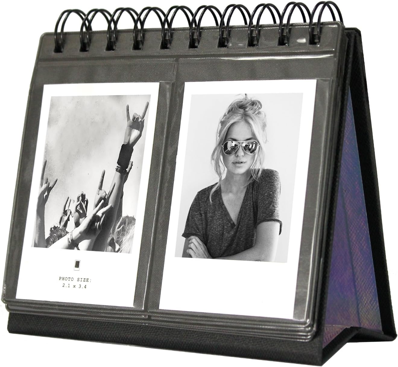 68 Pockets Mini Photo Album for Fujifilm Instax Mini 7s 8 8+ 9 25 26 50s 70 90/ Instax SP 1/ Polaroid PIC-300P/ Polaroid Z2300/ LG PD 233/ LG PD 239/ Name Card (Black)