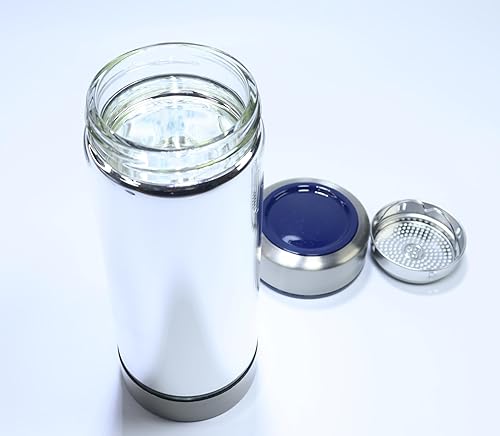 Miniatura 2 de Botella de vidrio aislada al vacío de 16.9oz16.2 fl oz, taza para beber, termo forrado de vidrio, cuerpo de vidrio de borosilicato, forro de vidrio