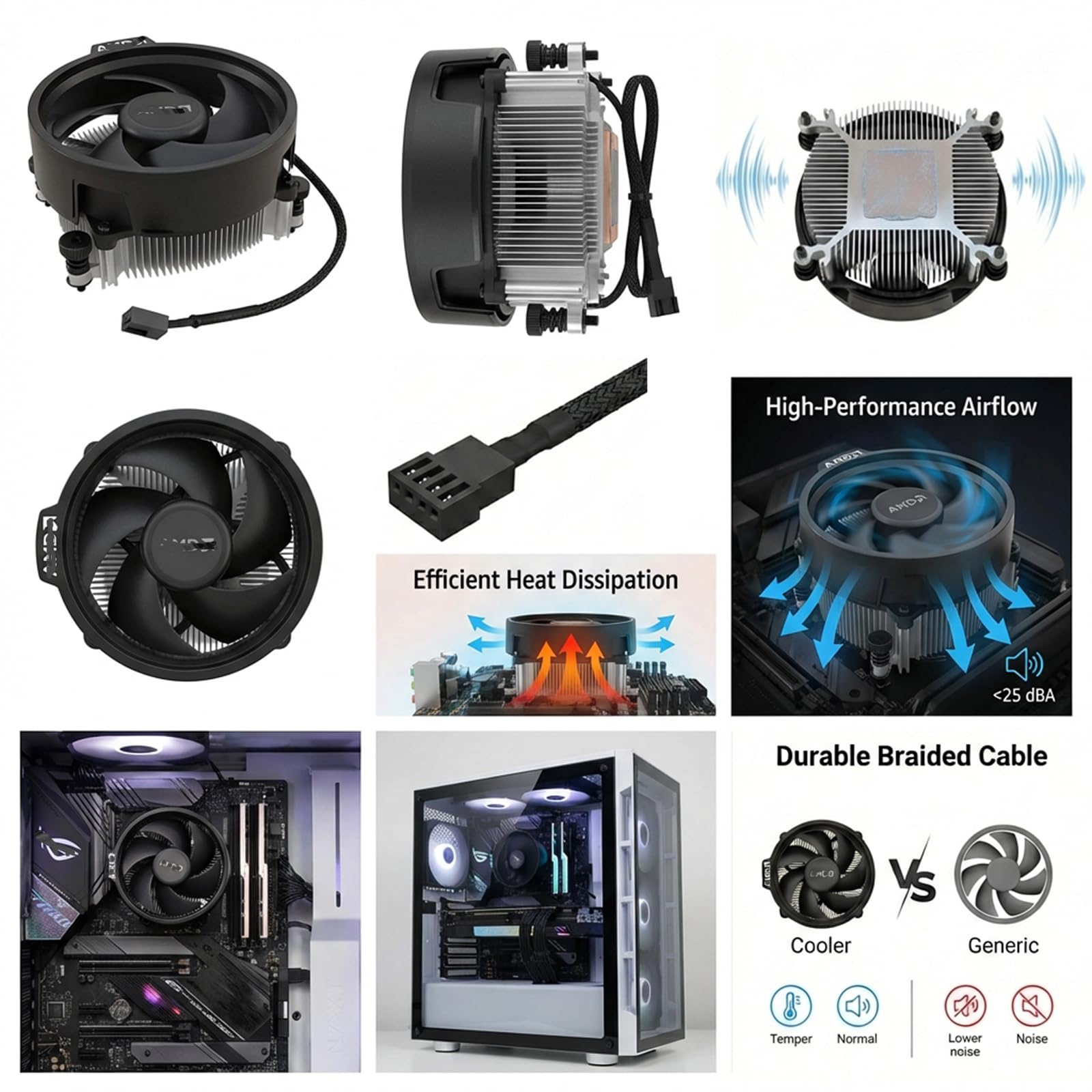 Amazon.co.jp: Wraith Stealth CPUクーラーファン ソケットAM4/AM5 4