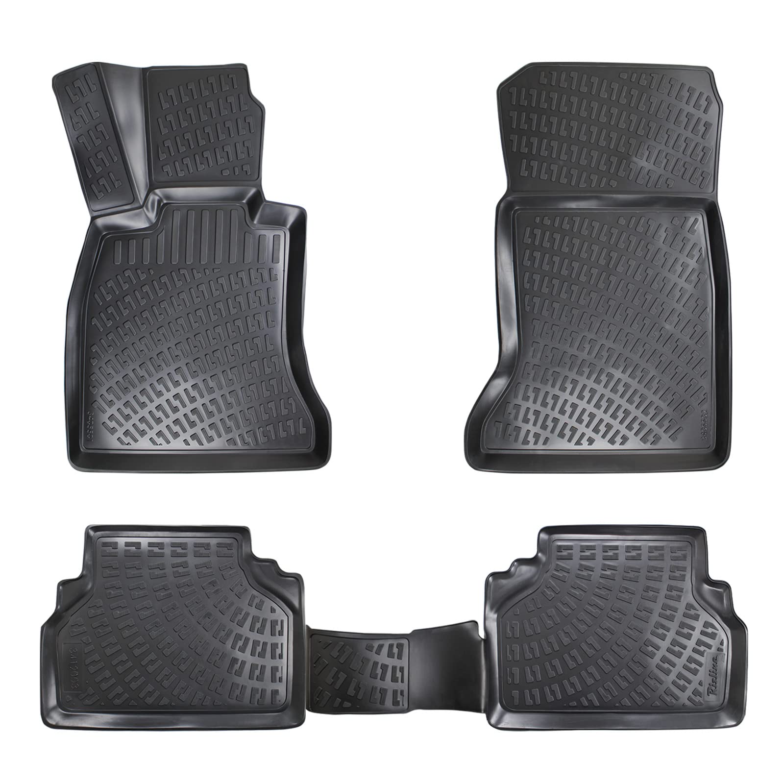 Trimak 3D Fussmatten & Kofferraumwanne für BMW 5 F10 Limousine 2010-2013 | Gummimatten & Kofferraummatte aus TPE Gummi, Passgenau, Wasserdicht, Hoher Rand, Rutschfest, Leicht zu Reinigen