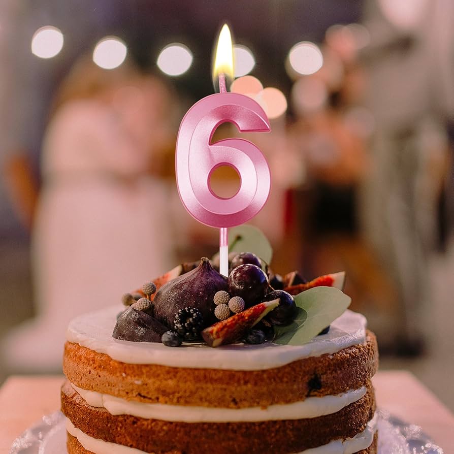 Amazon.co.jp: 誕生日ケーキキャンドル 6番 3D形状番号