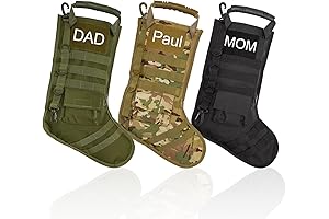 Personalized Name Embroidered Tactical Christmas Stocking, Embroidered Christmas Stockings for Family, Military Ornaments for House