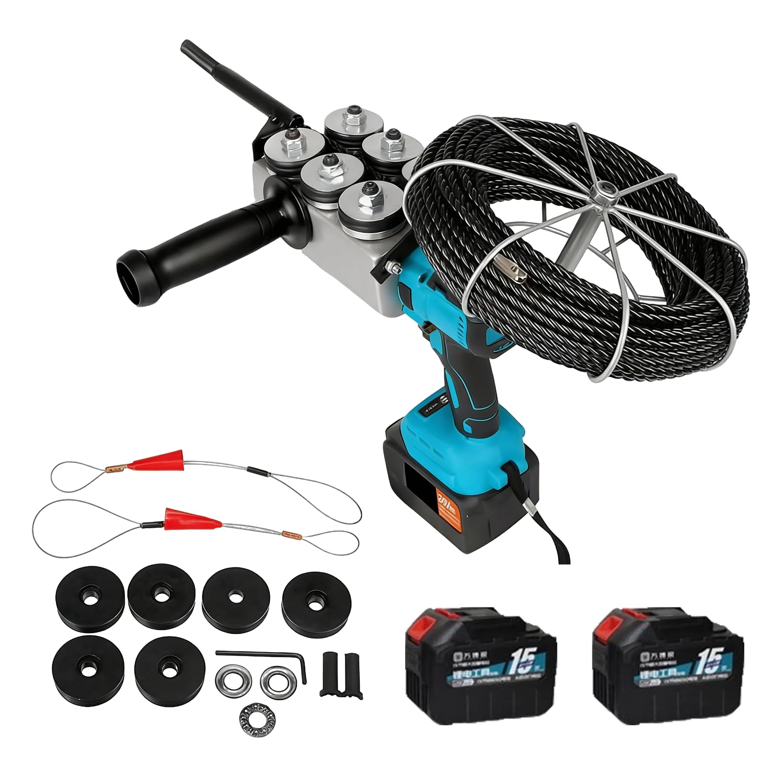 ZHENYUWANG Electric wire threading machine, concealed wire guide tool, wall threading machine, automatic wire threading puller, maximum tensile force 550 Nm, lightweight and compact