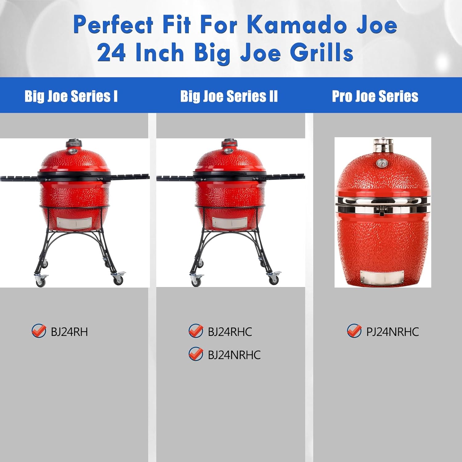 BJ-MFGC Cast Iron Fire Grate Replacement Parts for Kamado Joe 24 Inch Big Joe I II Pro Joe Series 11.5in Charcoal Grate Coal Plate BJ24RH BJ24RHC BJ24NRHC PJ24NRHC Ceramic Grill Accessories