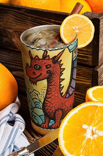Miniatura 3 de Regalos de dragón de 20 onzas para los amantes del dragón, divertido amante del café del dragón, taza de vaso de dragón, taza de viaje aislada con