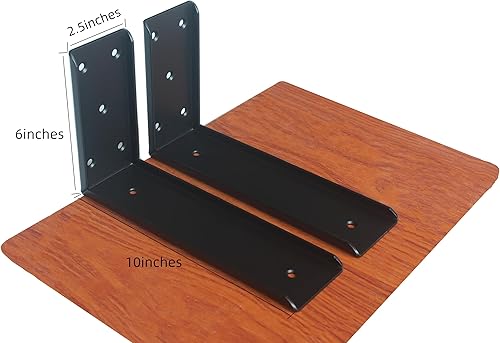 Miniatura 2 de Paquete de 4 soportes de soporte de encimera de 18 pulgadas de largo x 6 pulgadas de alto x 2.5 pulgadas de ancho, 0.394 in de grosor, soporte