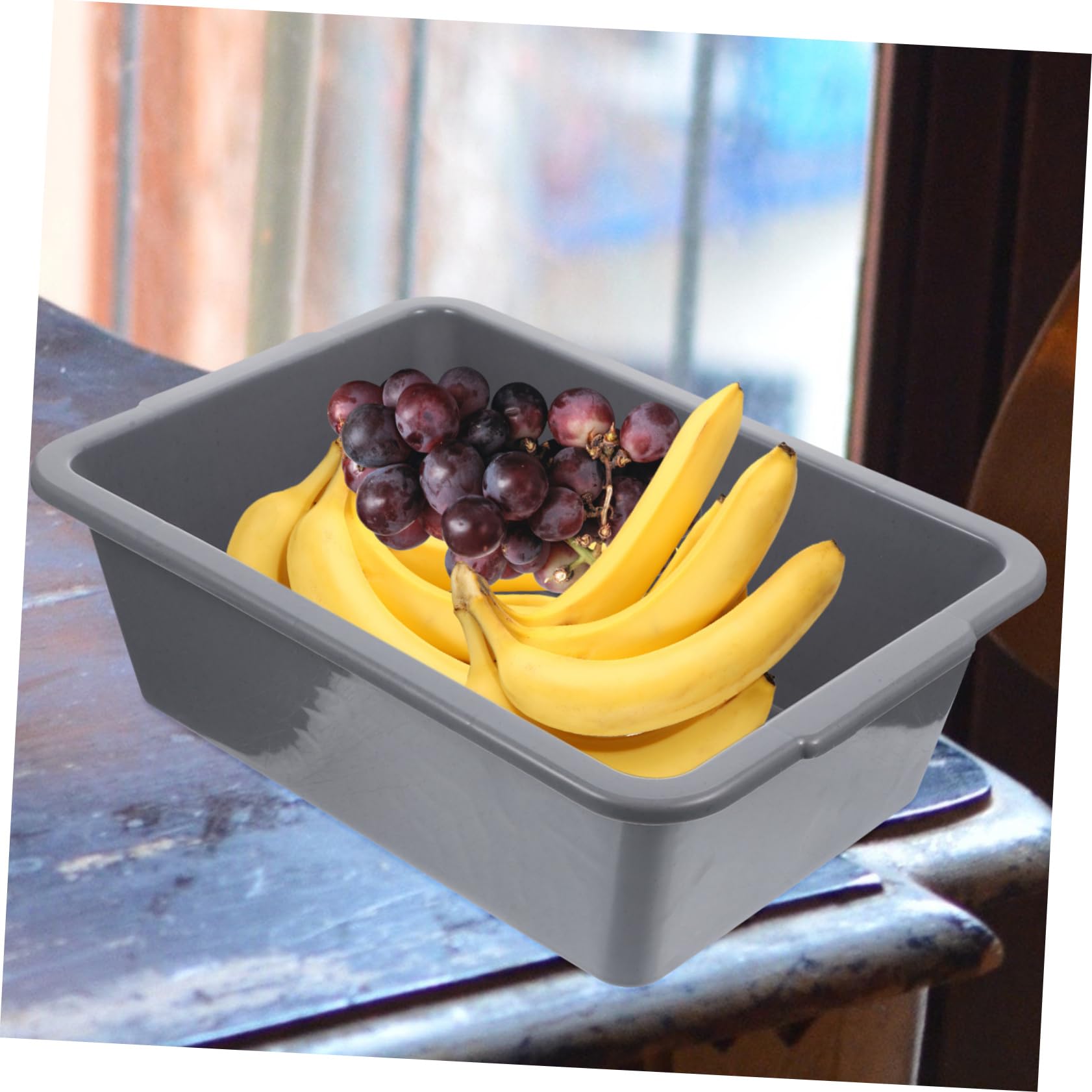 LABRIMP Cubo Rectangular Plastico de Almacenamiento Multiusos para Restaurante y Hogar, Asas, Fácil de Mover, Adecuado para Lavar Cuencos y Verduras