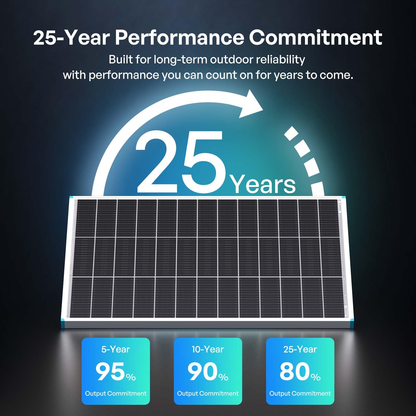Renogy Pannello solare bifacciale da 100 W tipo N 16BB, pannello solare da 100 Watt con cella solare ad alta efficienza al 25%, modulo fotovoltaico su entrambi i lati per camper e altre applicazioni