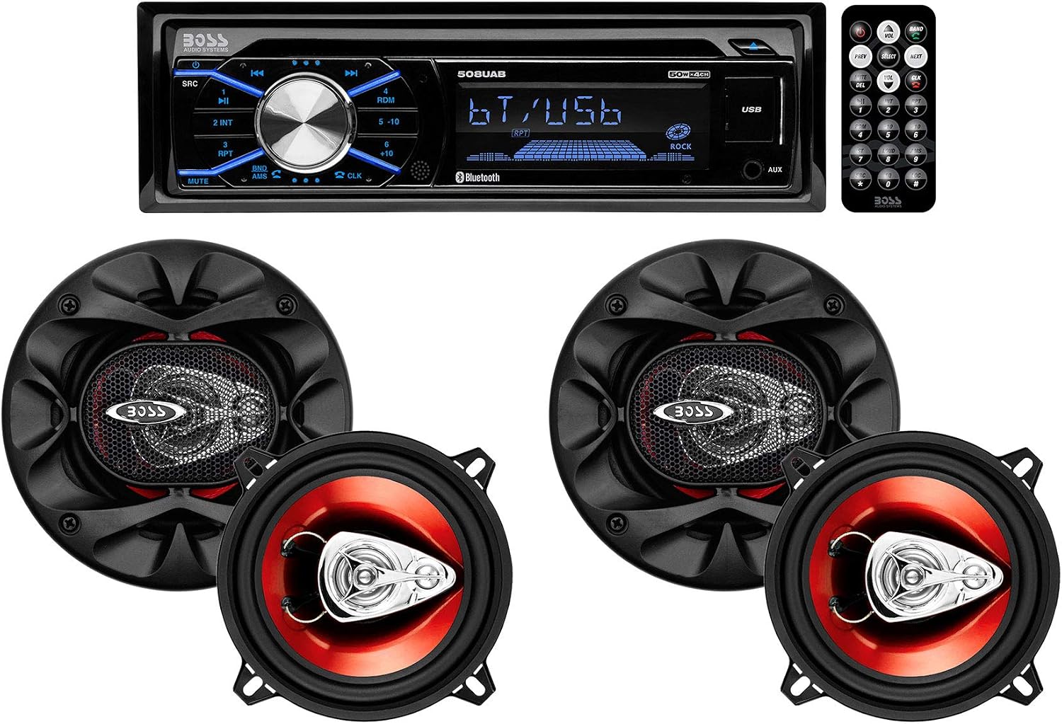 Boss 508UAB 1DIN Car CD/MP3 Player Receiver w/Bluetooth