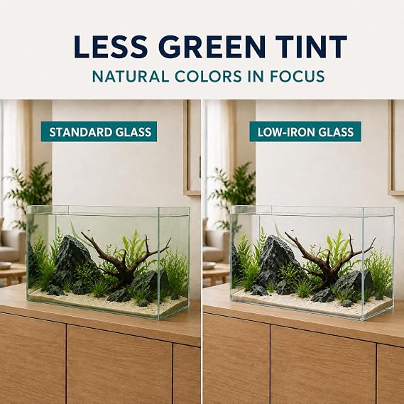 Rimless Low-Iron Glass Aquarium, 35 L, 45 × 28 × 30 cm