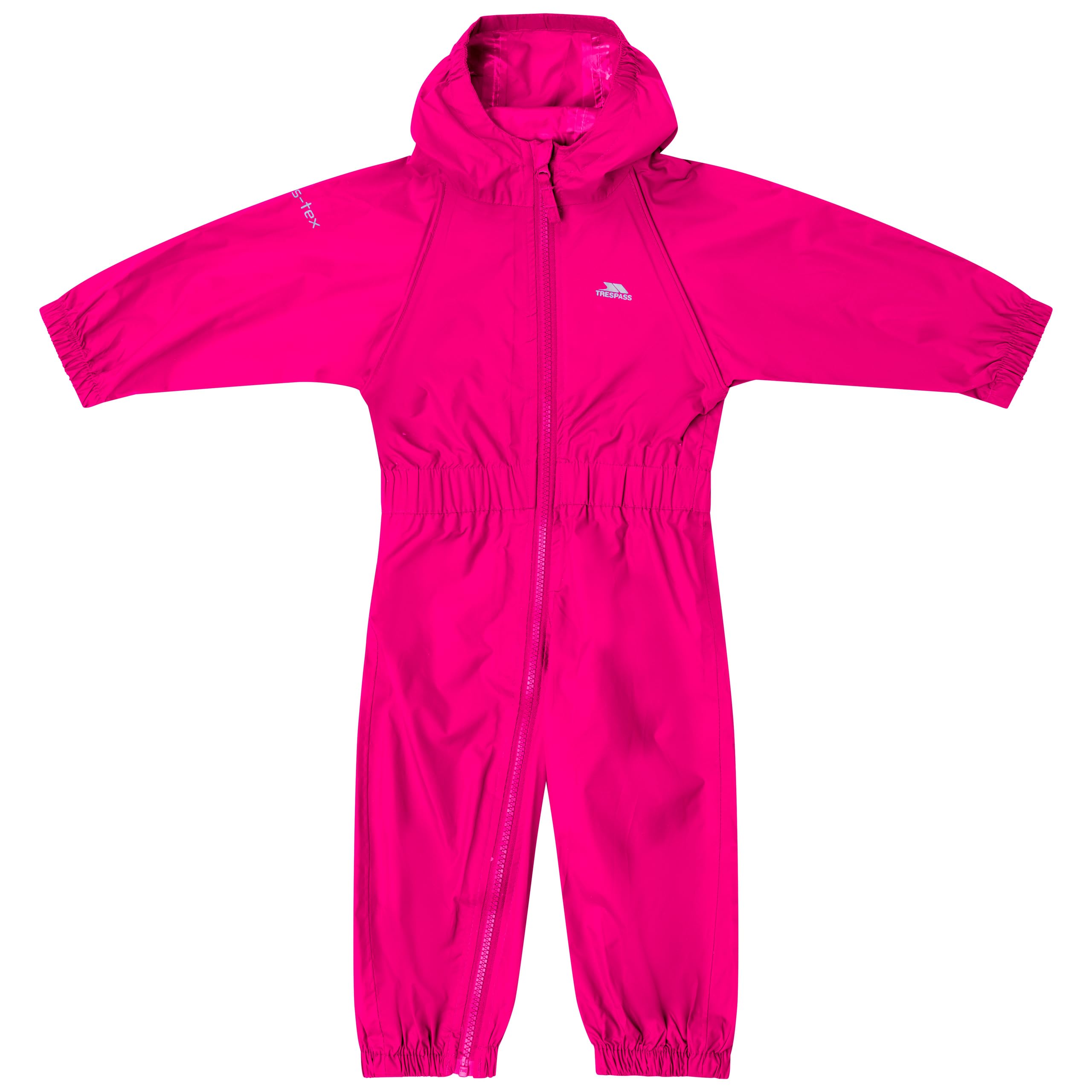 Trespass Unisex Kids Pink Kids Waterproof Rain Suit Button