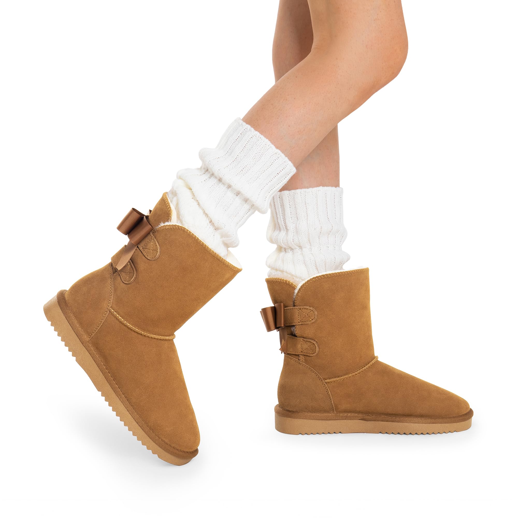 DREAM PAIRS Damen Winter Schneestiefel FuzzyChic
