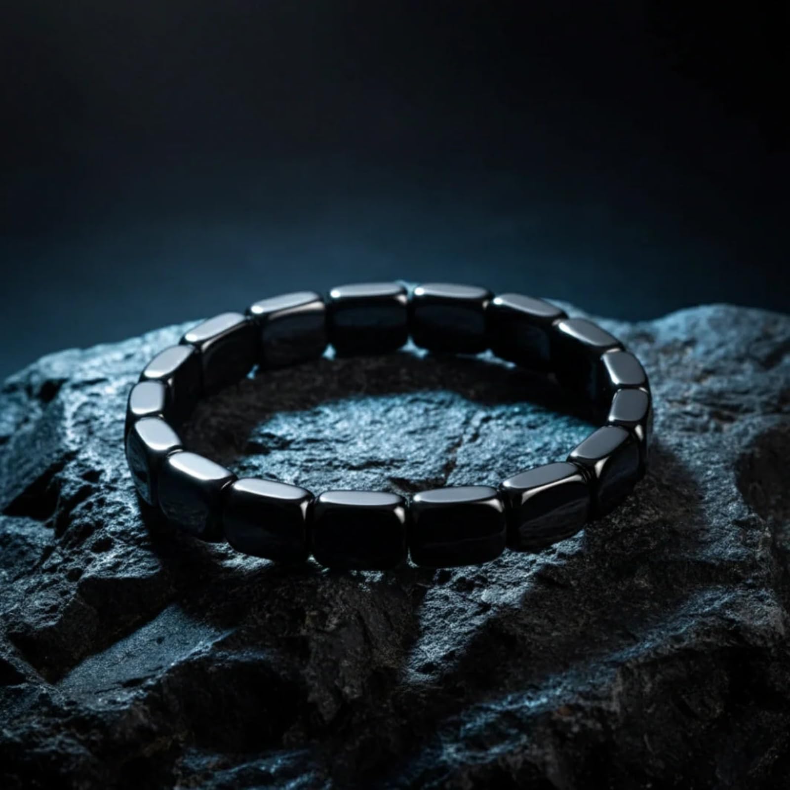 Hämatit-Armband，Magnetarmband, für Männer und Frauen geeignet, unterstützt den Energieausgleich, die Meditation, das Training und den Alltag
