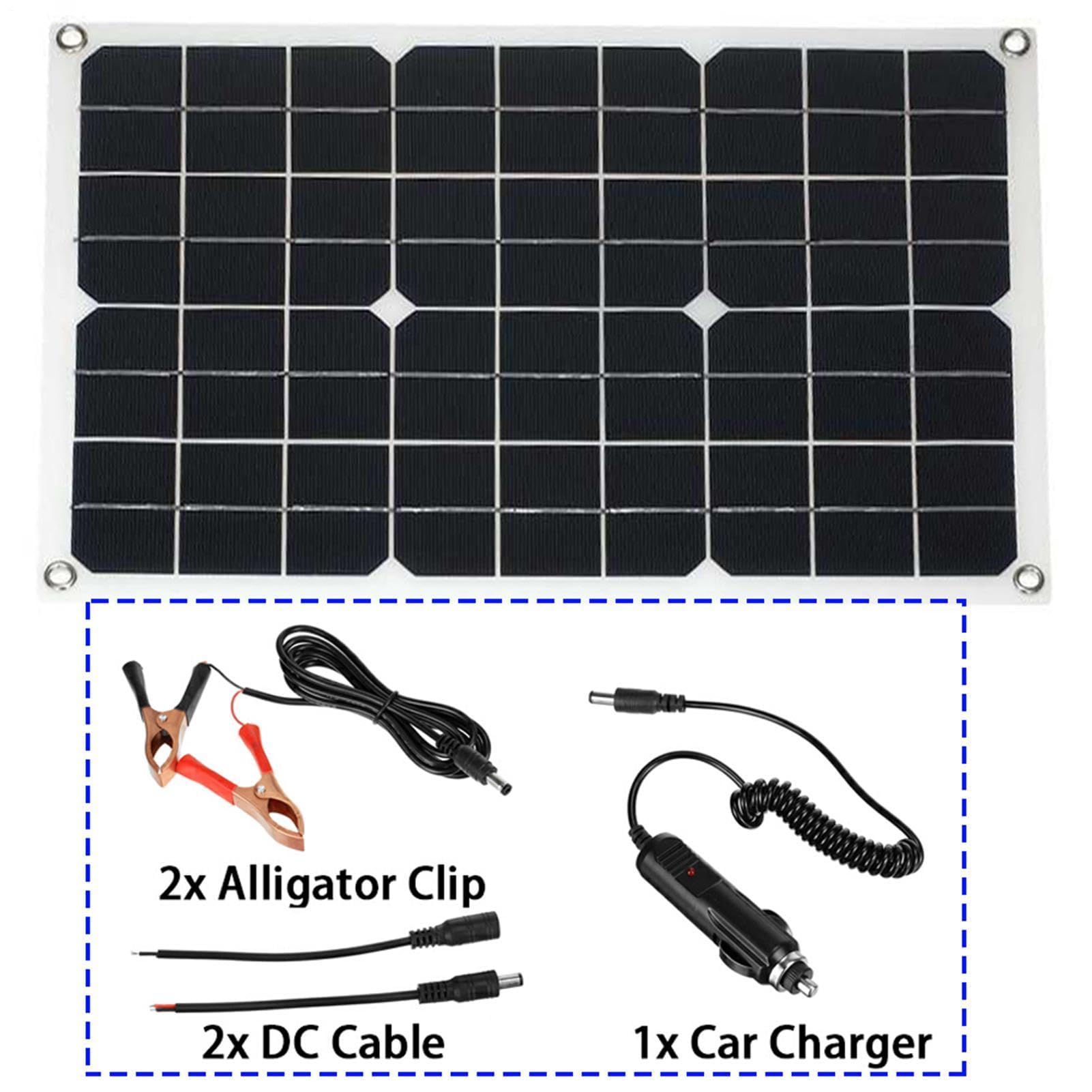 Keptfeet di Pannelli solari - Pannello Solare 12V 18W e Kit convertitore 300W,Solare da DC12V a AC110/220V 30A con Porte USB e Display a LED