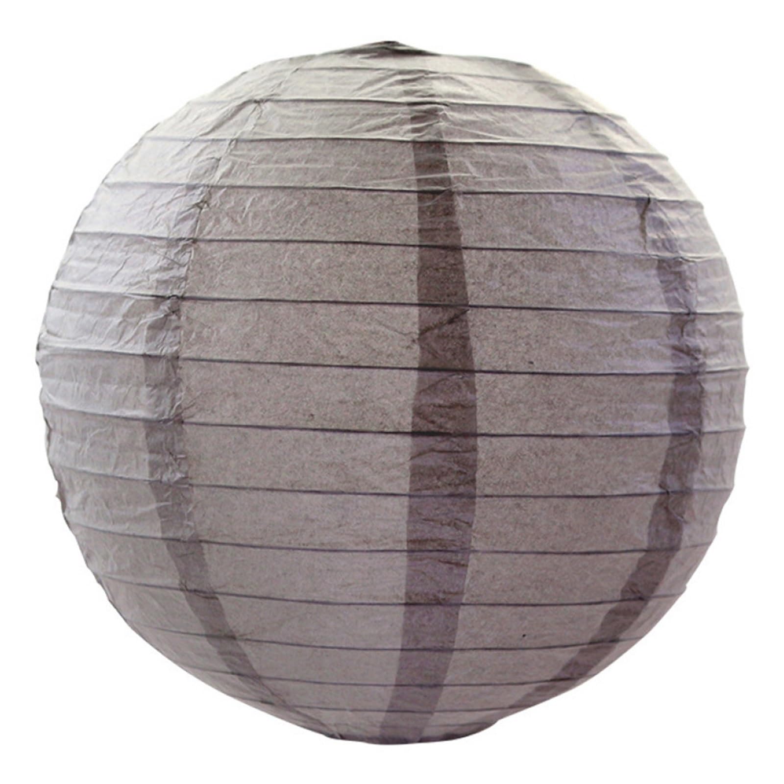 Asian lantern, Chinese Paper Lantern Mix Size Colorful Round Hanging for Wedding Party Classroom Home Decoration(Grey,10 Inch)