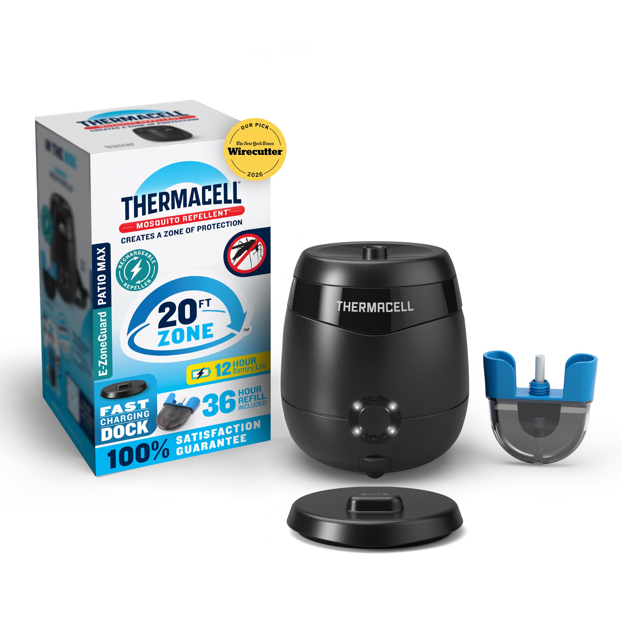 Photo 1 of Thermacell E-ZoneGuard Patio Max Mosquito Repellent 12Hr Bat + Chrging Dock