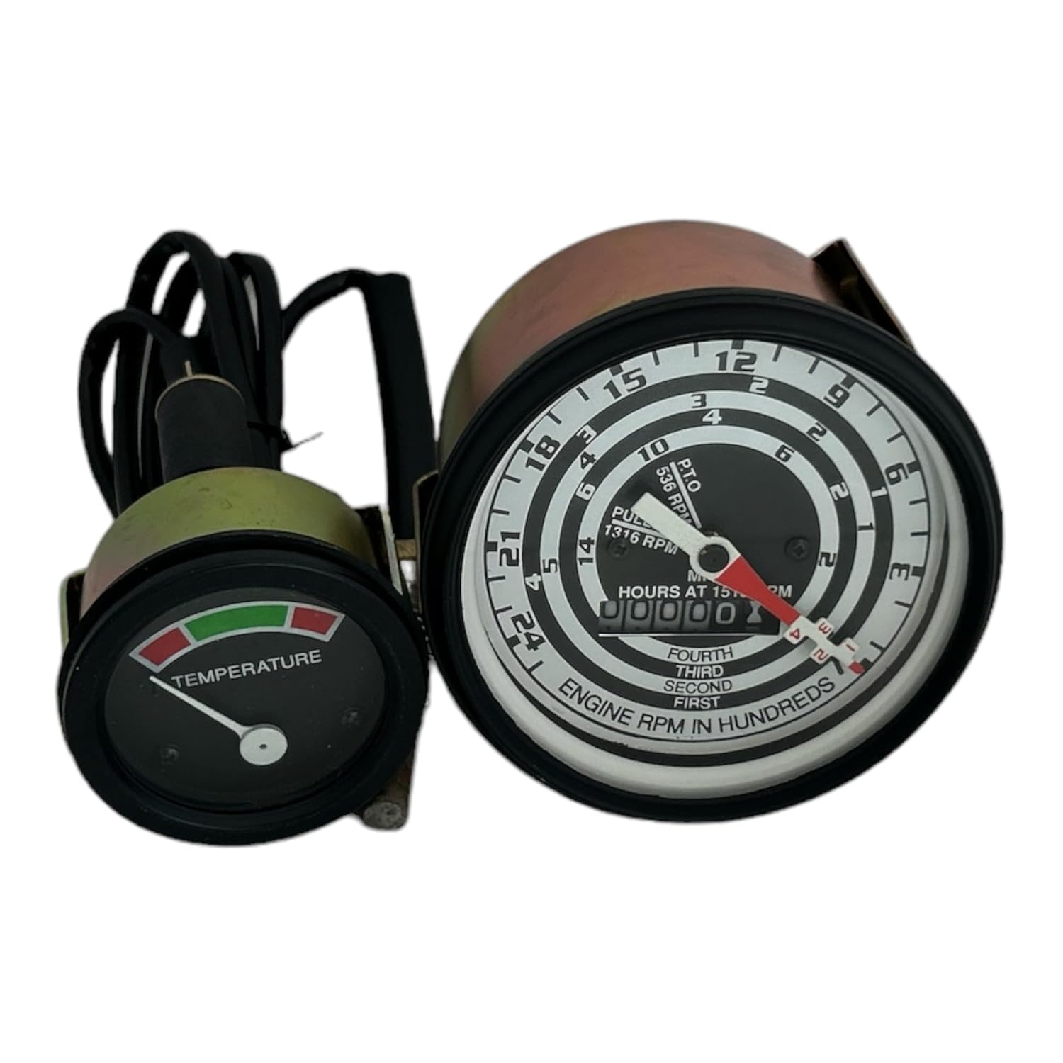 Tachometer Proofmeter Gauge for Ford Tractors NAA 501 541 600 601 630 631 640 641 700 Series | Includes Temperature Gauge | Arko Tractor Parts