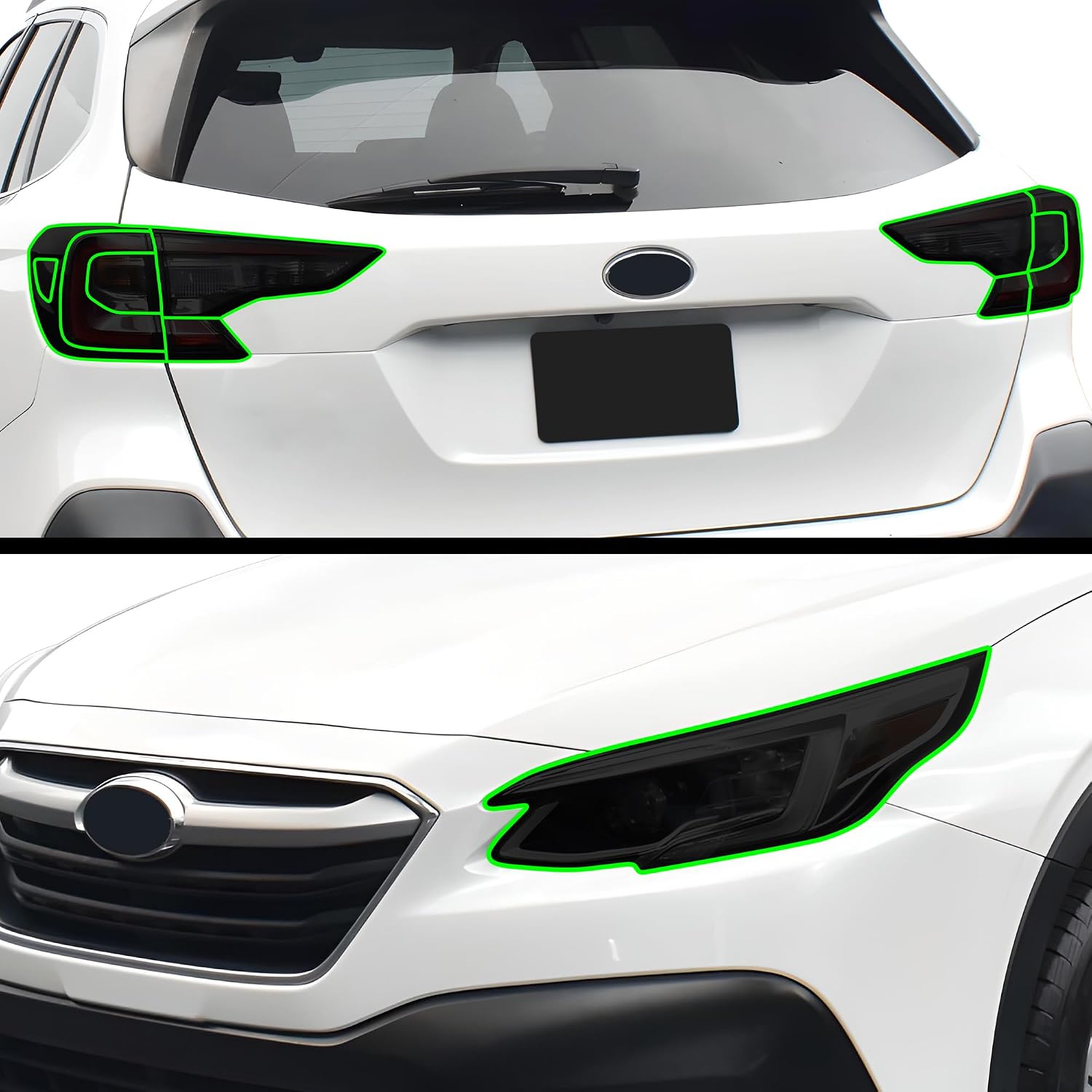 BOGAR TECH DESIGNS Rear Taillight Tail Light Tint Kit PPF Compatible with Subaru Outback 2020-2025, Dark Smoke