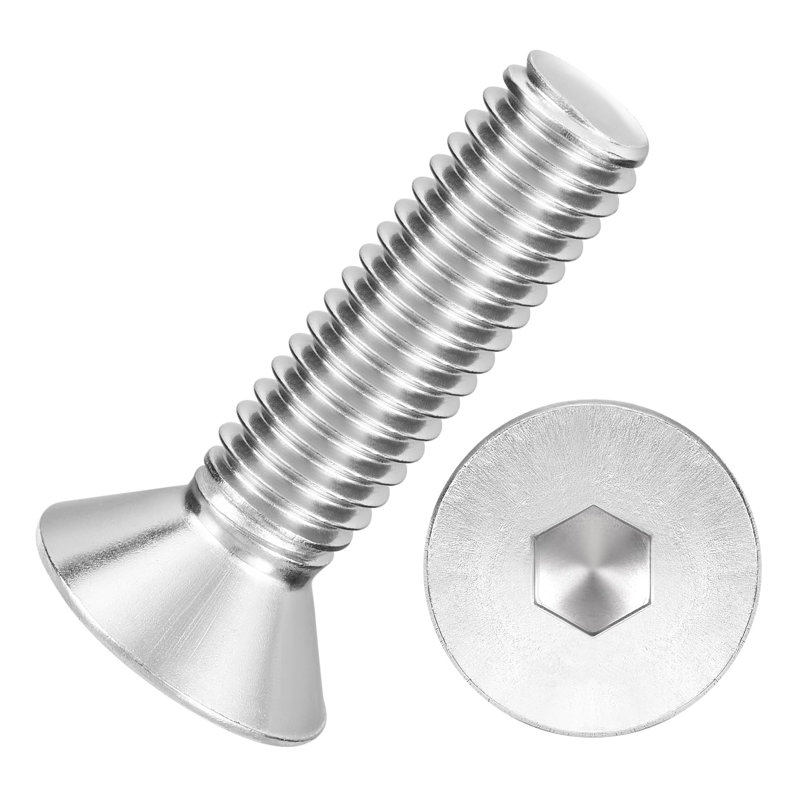 Kozelo 20Pcs[3/8-16x1-1/2"] Flat Head Socket Cap Screw Countersunk Bolt — image 1