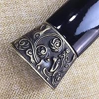 Vista 8 de Lin creative Espada Han jian, hecha a mano, hoja de grabado de acero de alto carbono, vaina de madera maciza, Wushu