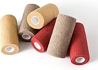 Vista 10 de WePet Envoltura para mascotas, autoadhesiva, solo se adhiere a sí misma, cinta no tejida para patas de perro, patas, heridas, gasa cohesiva