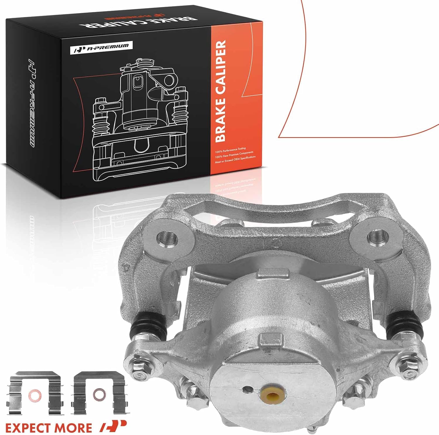 A-Premium Disc Brake Caliper Assembly with Bracket Compatible with Select Hyundai and Kia Models - Kona Electric/Niro EV 2019, Sonata 2015-2019, Optima 2016-2020 - Front Left Driver Side