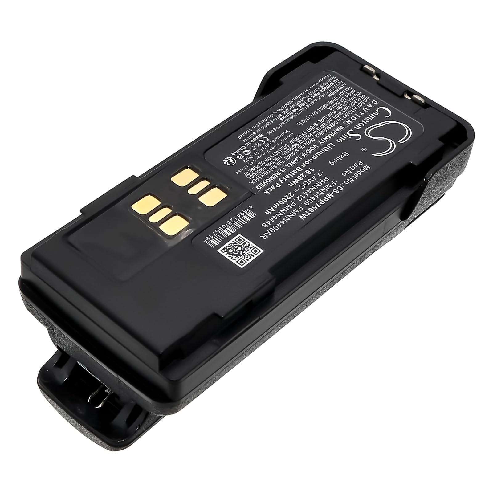 TECHTEK Batterie 2200mAh Compatible avec [Motorola] APX2000, APX3000, CP7668, DGP5050, DGP8050, DP-2400, DP-2600, DP2000, DP2400, DP2400E, DP2600, DP2600E, DP4000, DP4400, DP4400E, DP4401, DP4401E, D