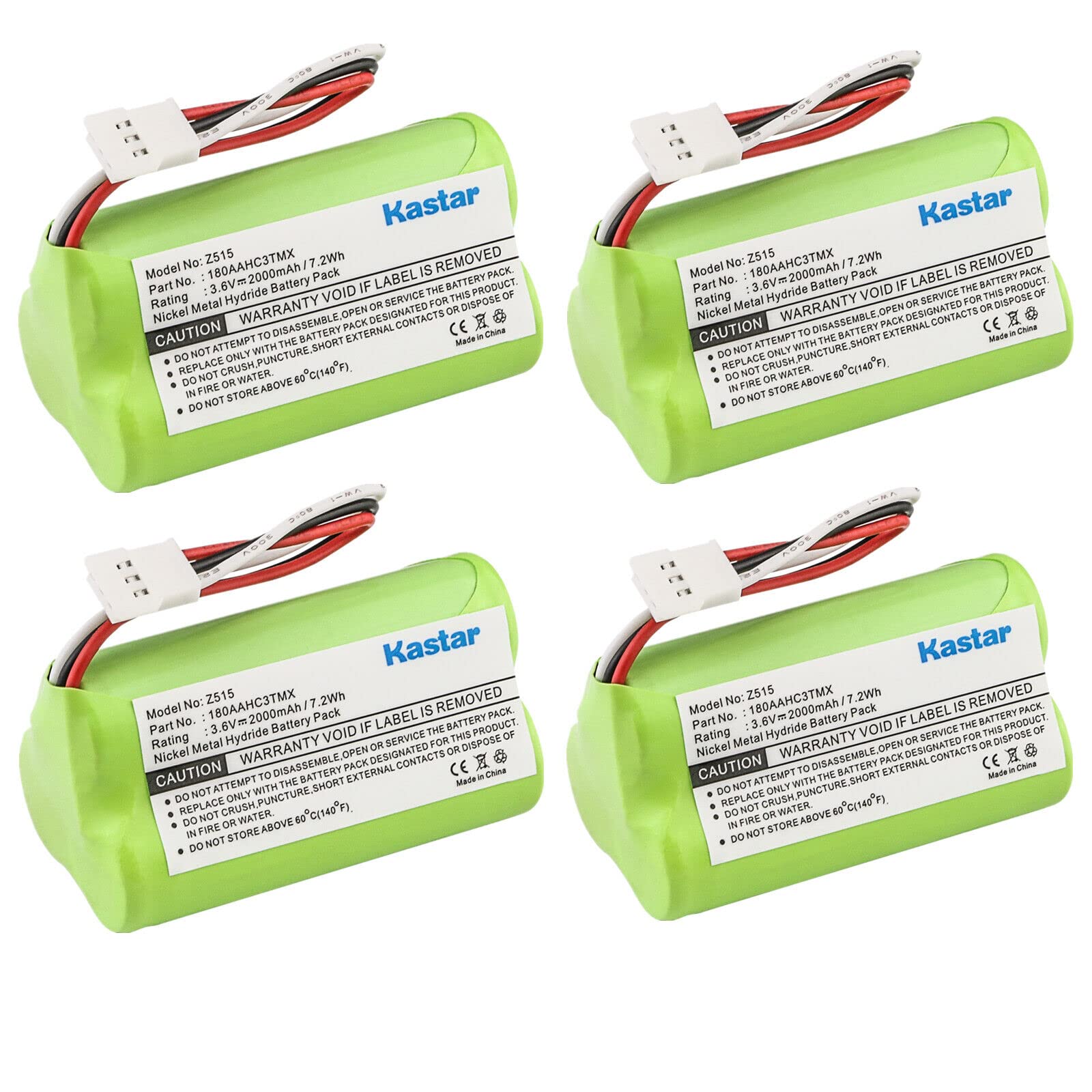 Kastar 4-Pack Battery Replacement for Logitech Rechargeable Portable Speaker 180AAHC3TMX 993-000459, S315i, S715i, Z515, Z715