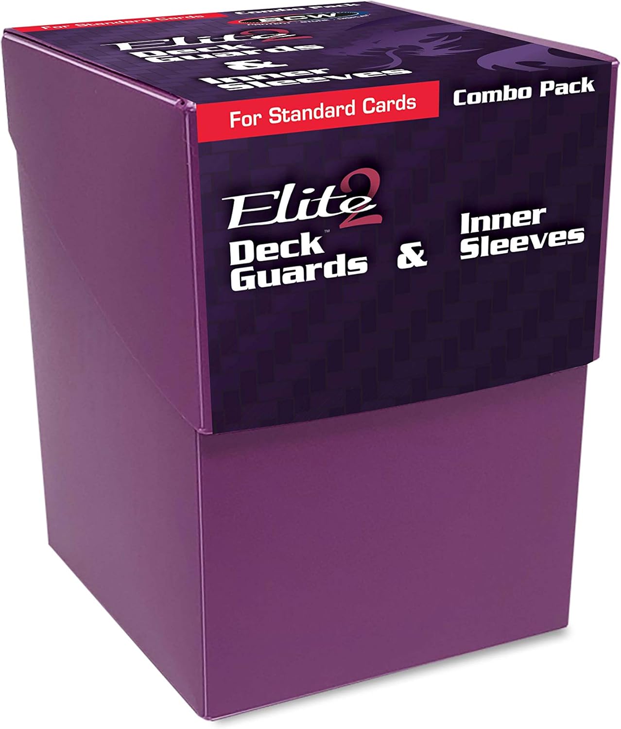 BCW Combo Pack - Inner Sleeves & Elite2 Deck Guards - Mulberry | Fits Standard 2.5"x3.5" Game Cards | Clear Glossy Front, Textured Back | Includes 100 Elite2 Deck Guards & 100 Inner Sleeves